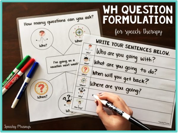 Question Formulation Maps for Speech Therapy