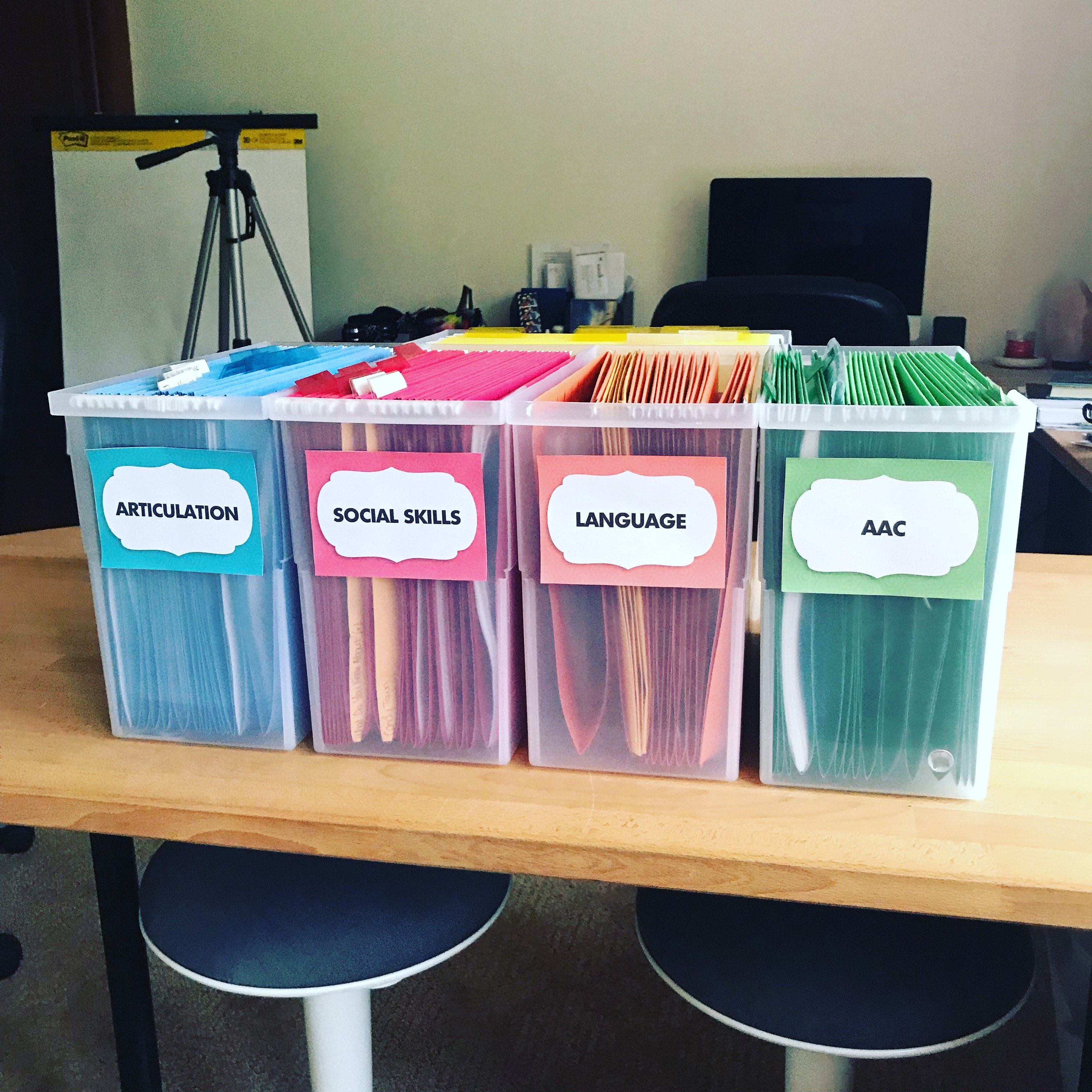 Speech Therapy Organization Labels - Storage Bins and Containers