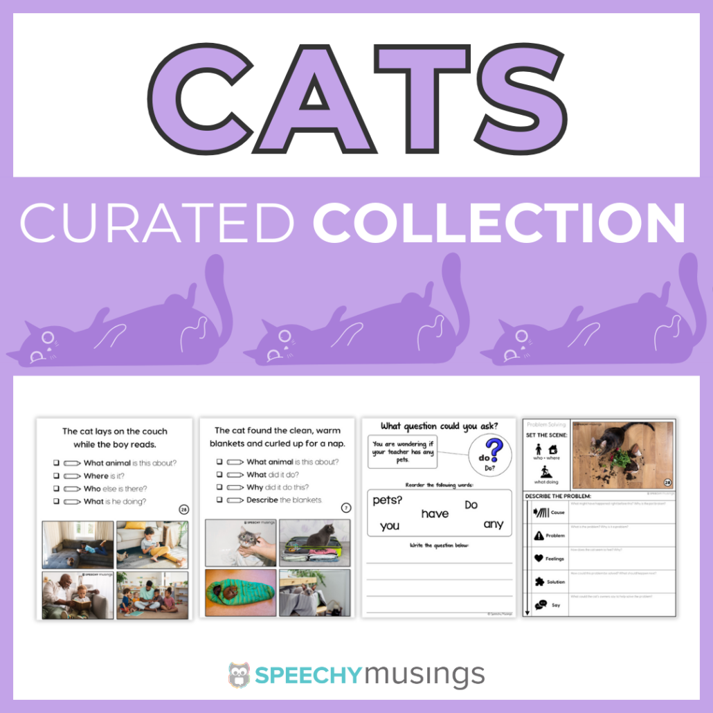 Cats | Themed Language Unit | Speech Language Therapy.