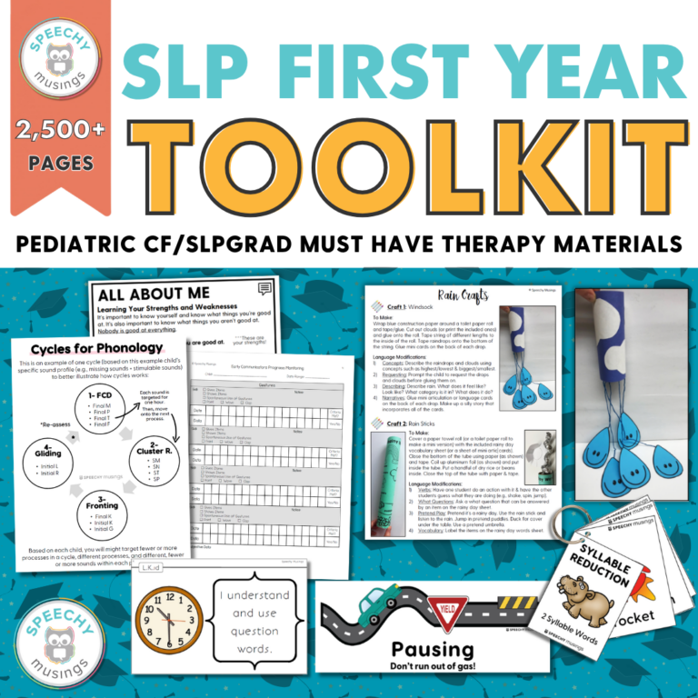The SLP First Year Toolkit | Speechy Musings