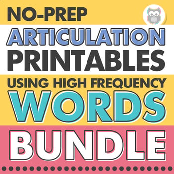 No Prep High Frequency Articulation Bundle